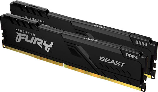 kingston fury beast ddr4 32gb ram with 2x16gb modules and speed ​​3200 for desktop